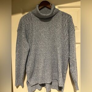 Cozy Heather Gray Turtleneck Sweater
